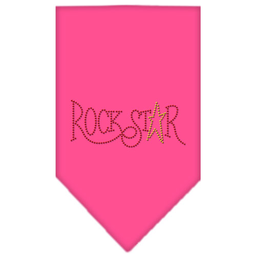 Rock Star Rhinestone Bandana Bright Pink Small